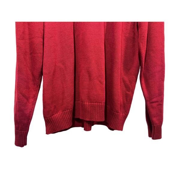Oliver & Burke Mens Size XL Pullover 1/4 Zip Mock Neck Knit Red Sweater NEW - Picture 5 of 11